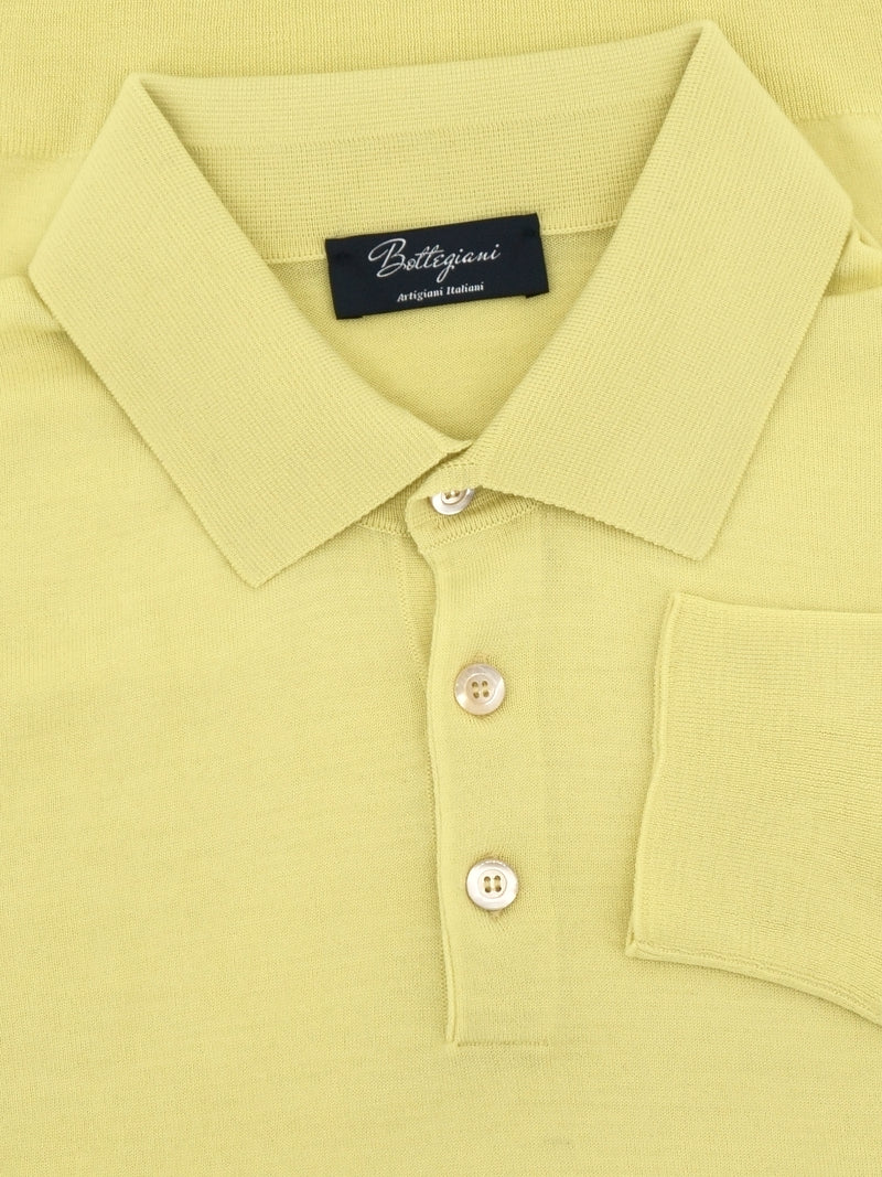 Polo Sweater Ultralight Lemon 100% Wool