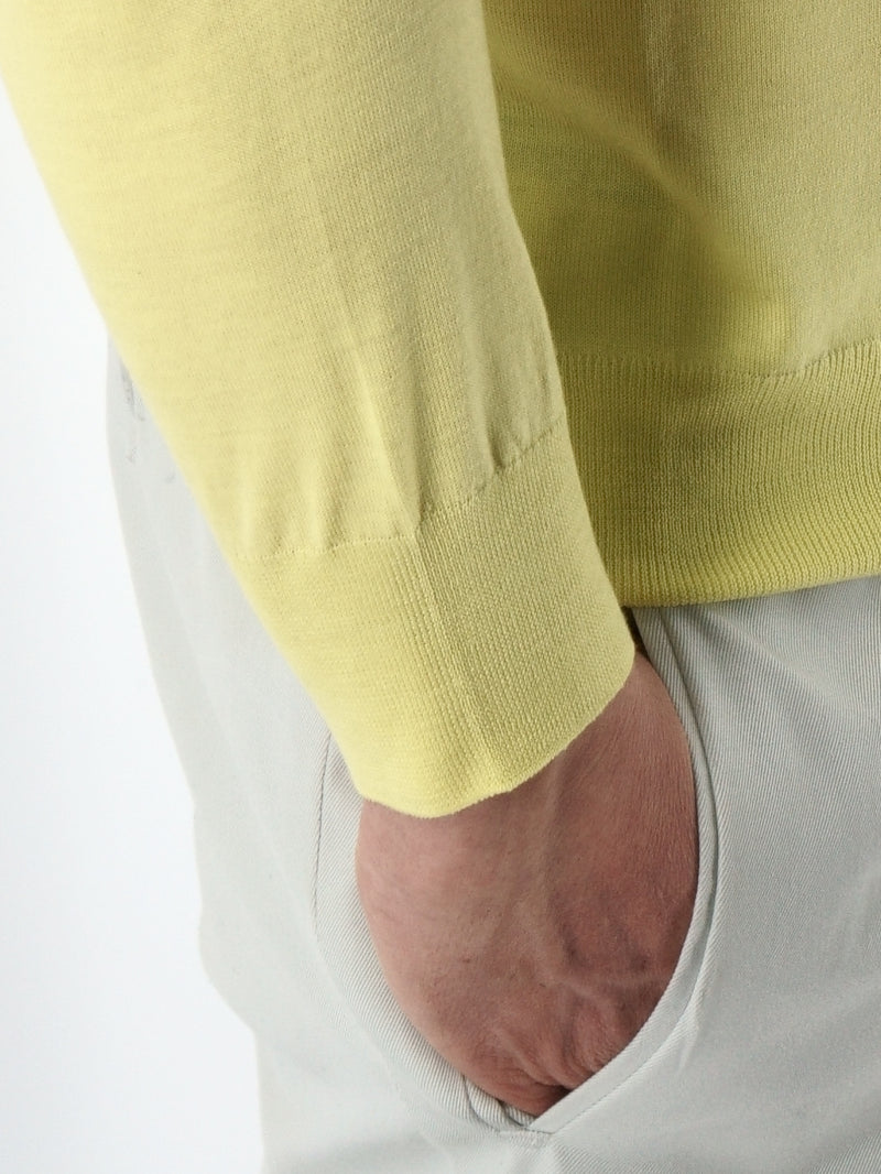 Polo Sweater Ultralight Acquamare 100% Wool