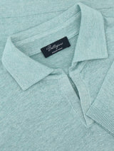 Long Sleeves Polo Acquamare  70% Linen 30% Silk