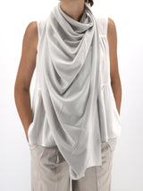 Poncho Pearl Grey Cashmere & Silk Limited Edition