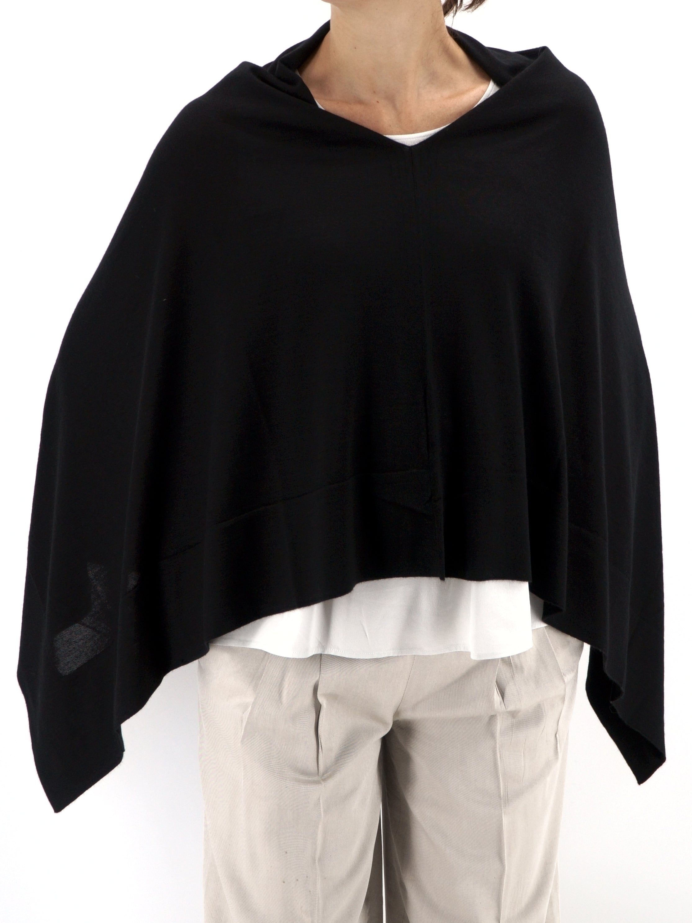 Poncho Black Cashmere & Silk Limited Edition