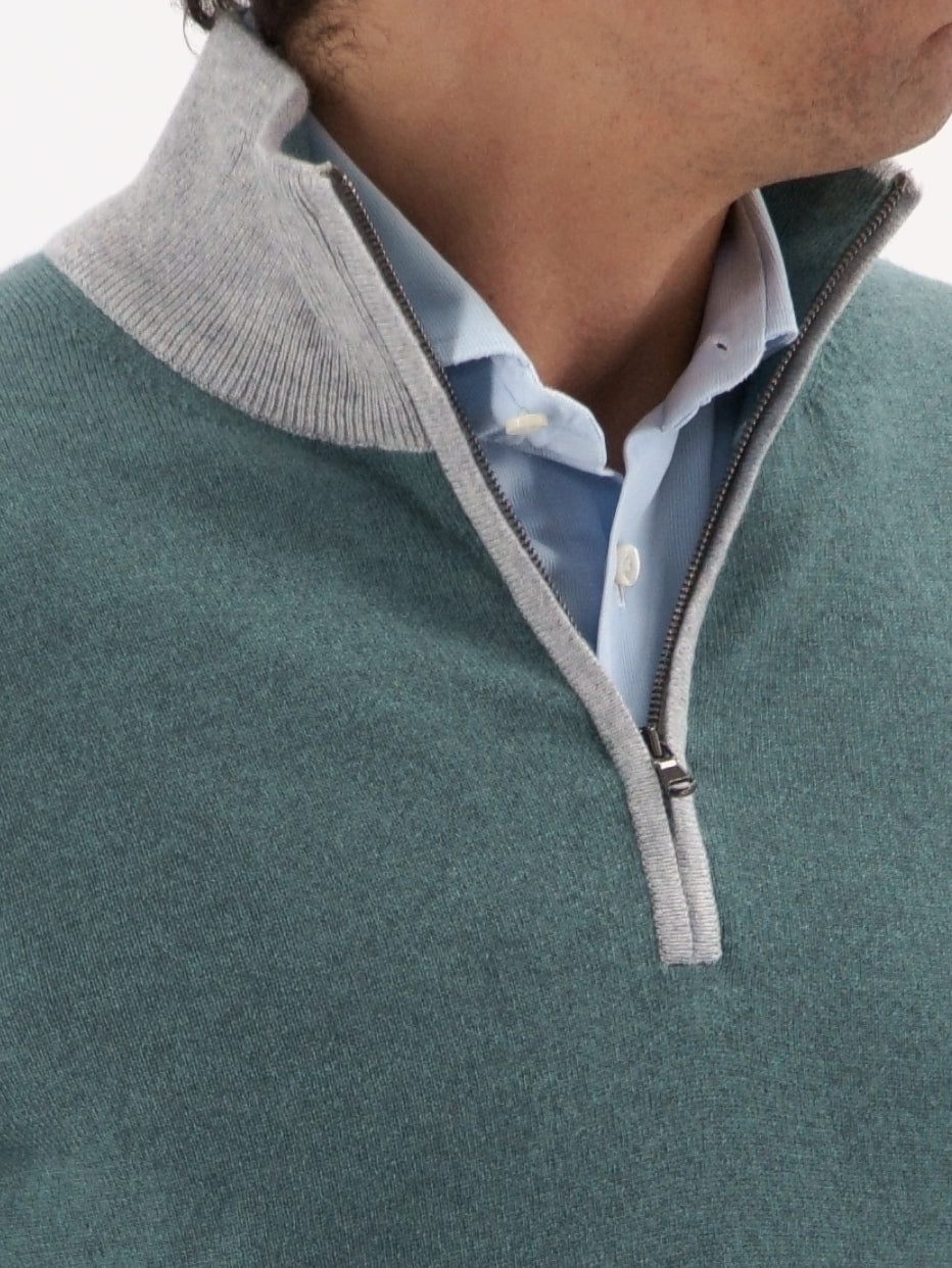 Half Zip Veronese 100% Cashmere