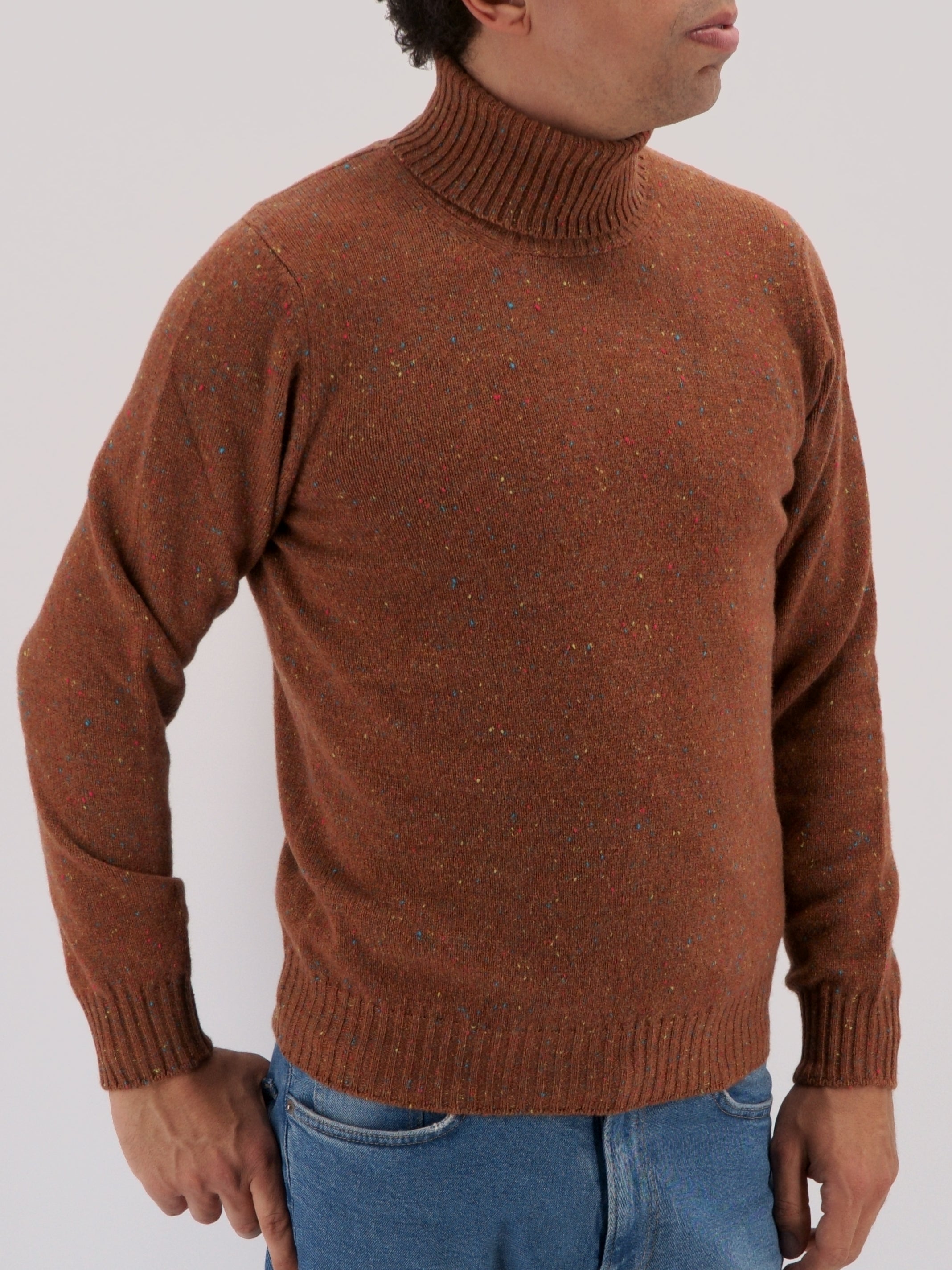 Harris Turtleneck Pan di Zenzero 100% Cashmere 