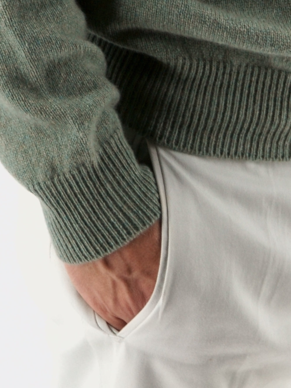 Sella Crewneck Green 100% Cashmere