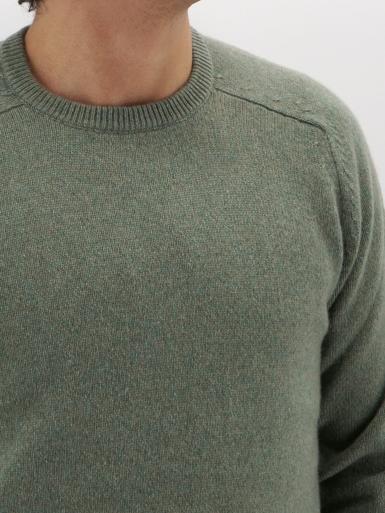 Sella Crewneck Green 100% Cashmere