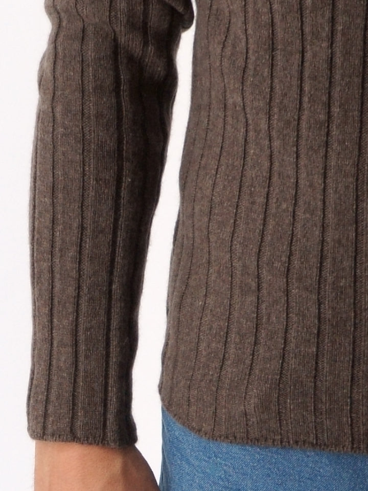 Turtleneck Ribes Brown 100% Cashmere