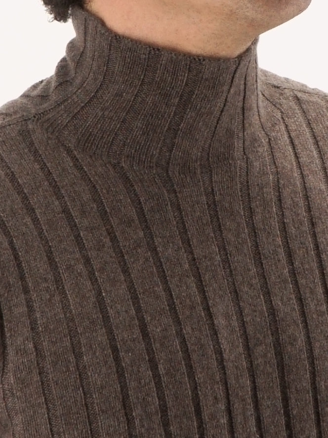 Turtleneck Ribes Brown 100% Cashmere