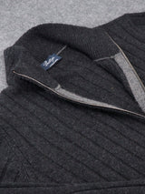Ribes Full Zip Antracite 100% Cashmere