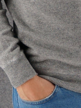 Crewneck Sweater Grey  100% Cashmere