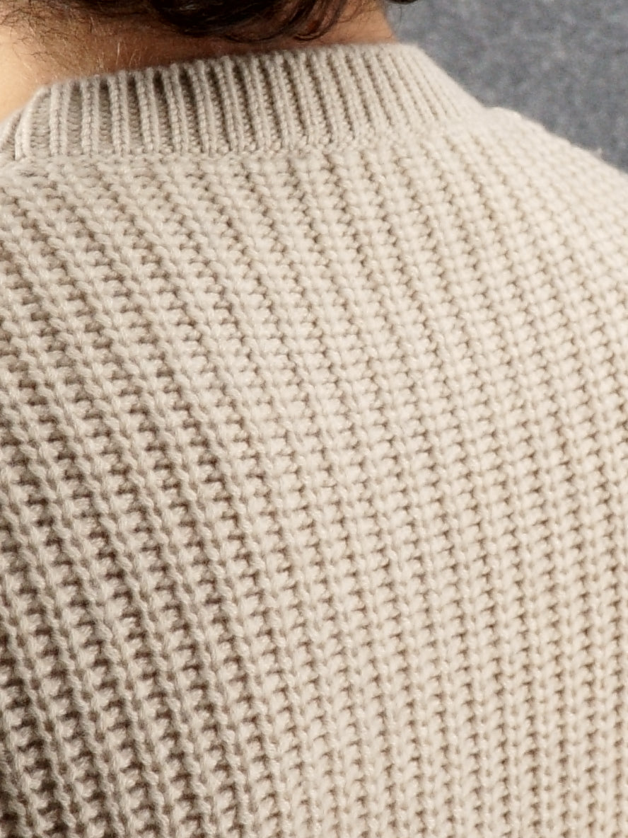 Cob Crewneck Panna 100% Cashmere