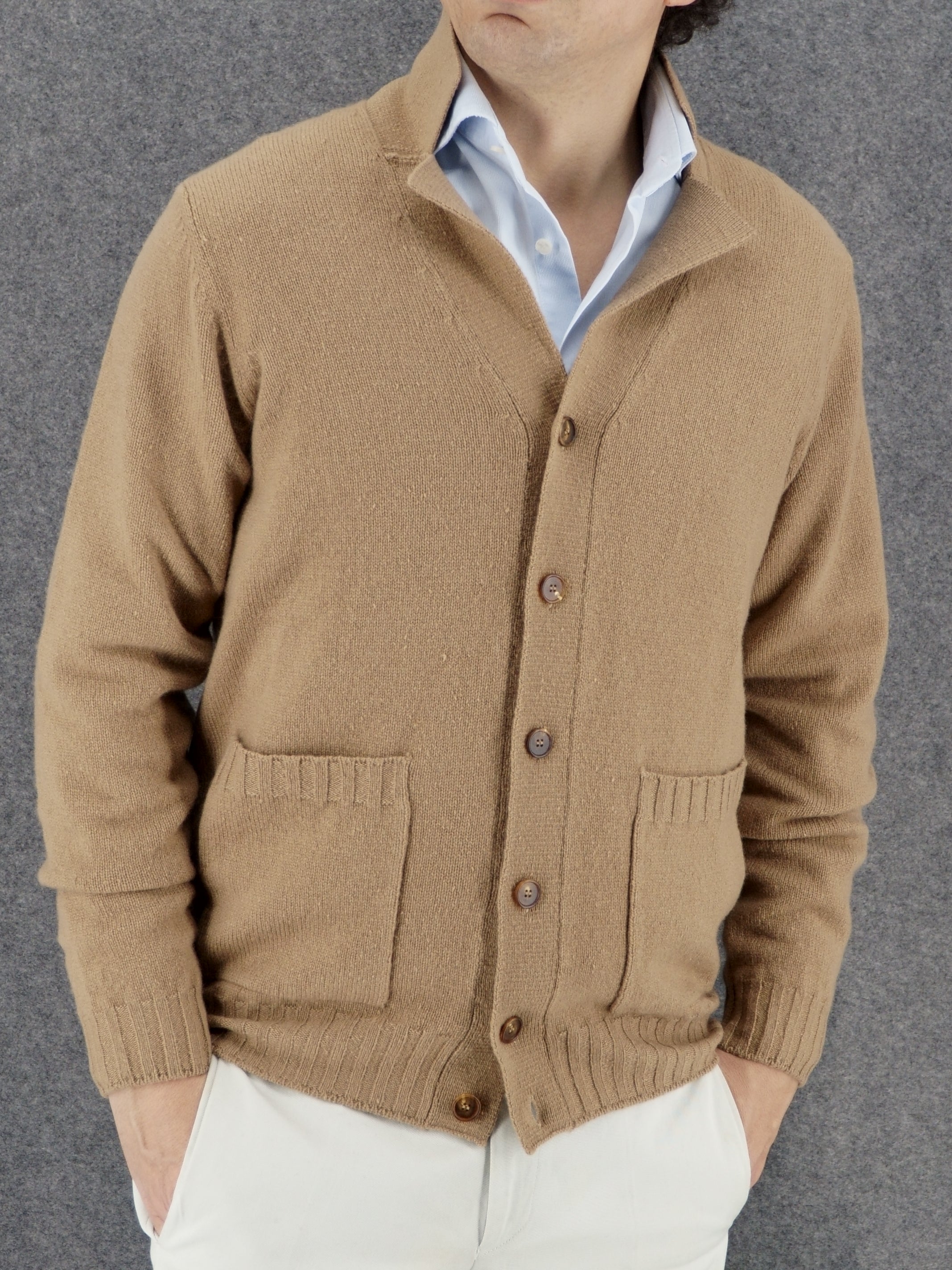 Harris Jacket 100% Cashmere Cammello