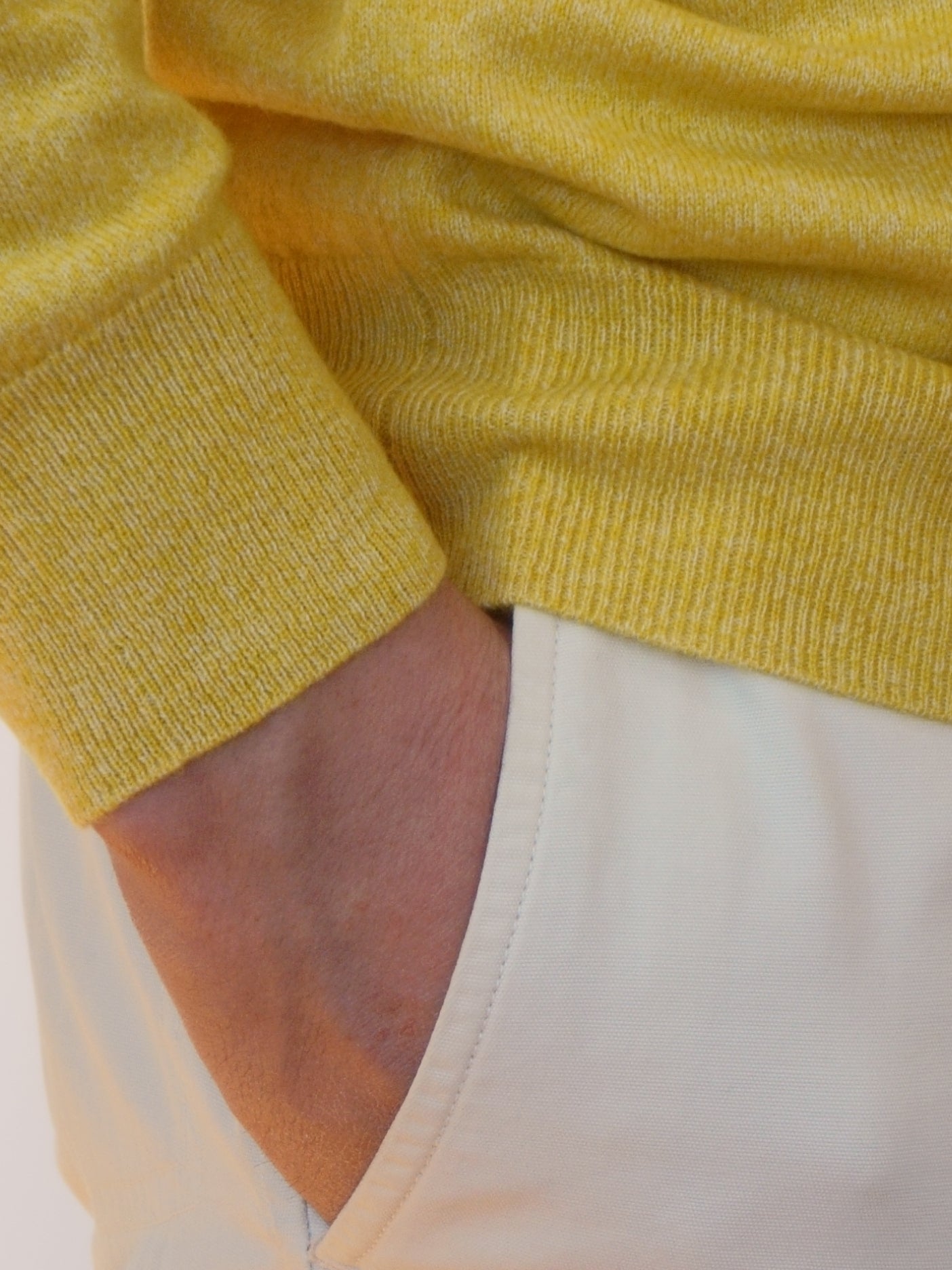 Girocollo Moulinè Zucchero e Limone 100% Cashmere