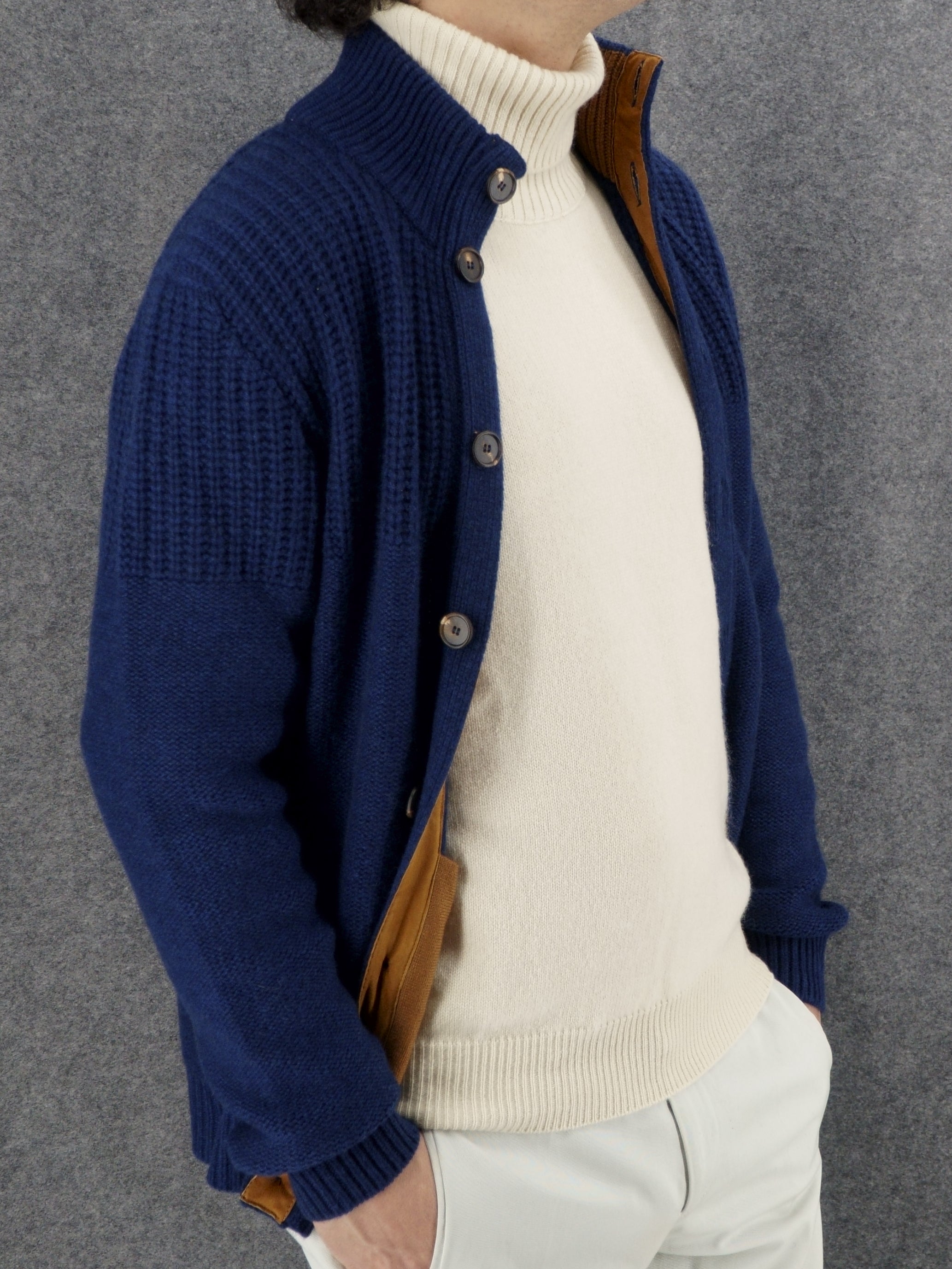 Cob Blue Jacket 100% Cashmere