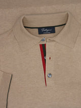 Knitted Polo Shirt Short Sleeves Sabbia 100% Silk