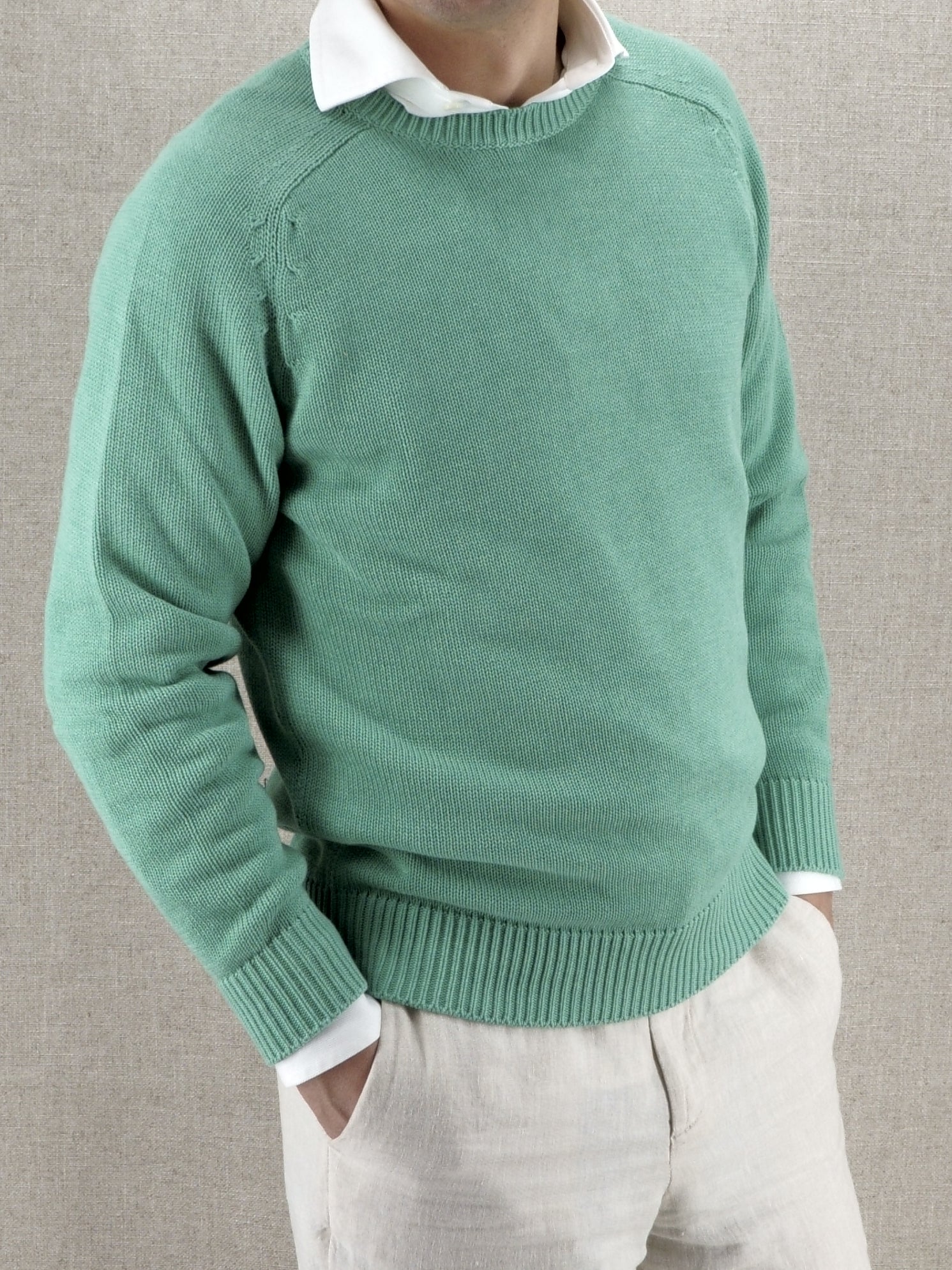 Sella Crew Neck Acquamare 100% Cotton 