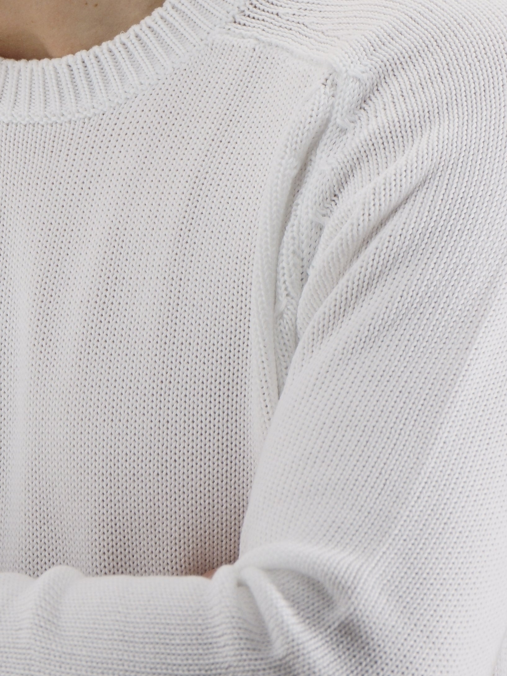 Sella Crew Neck White Milk 100% Cotton 