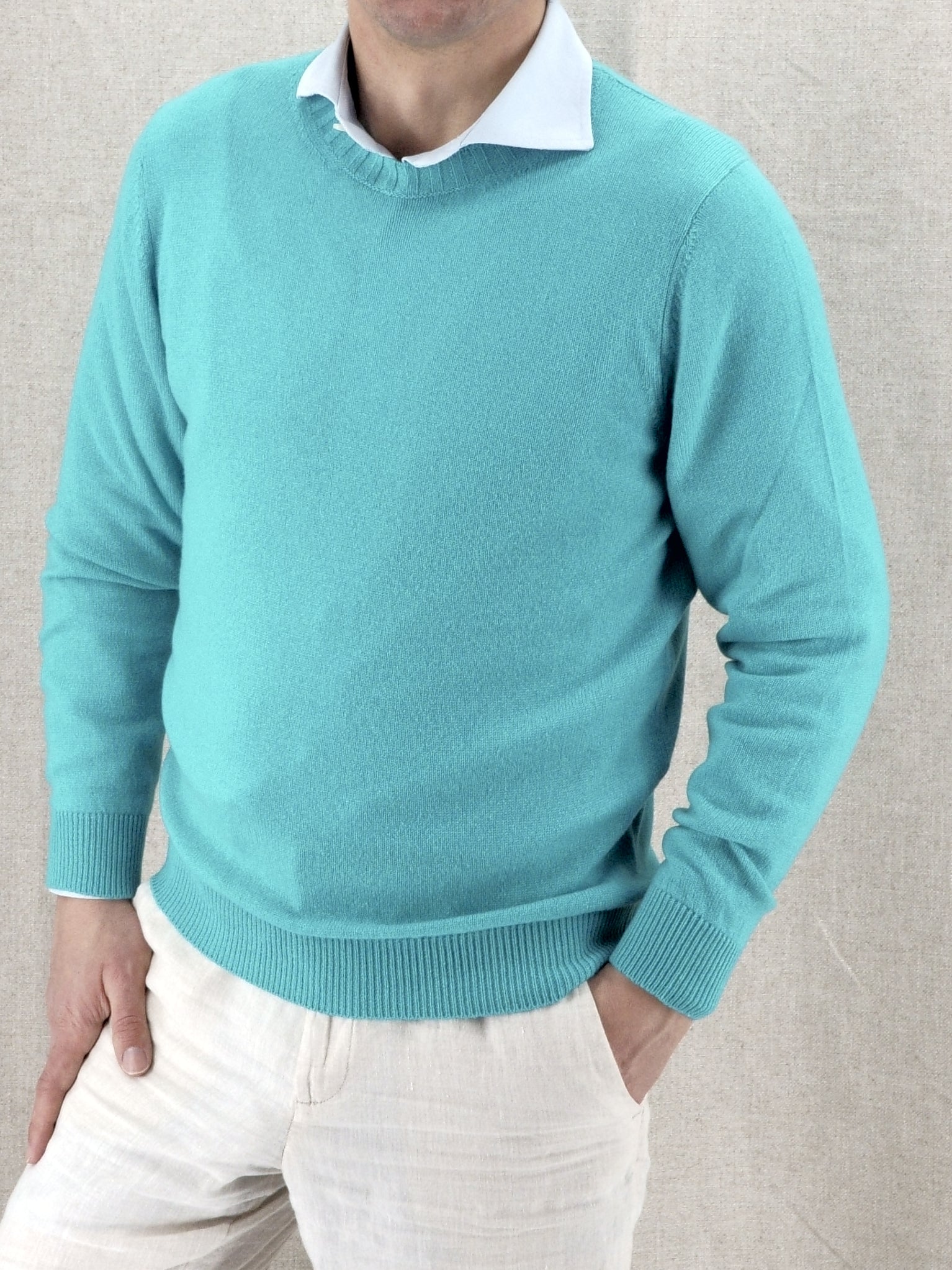 Crew Neck Nuvola Amalfi 100% Cashmere