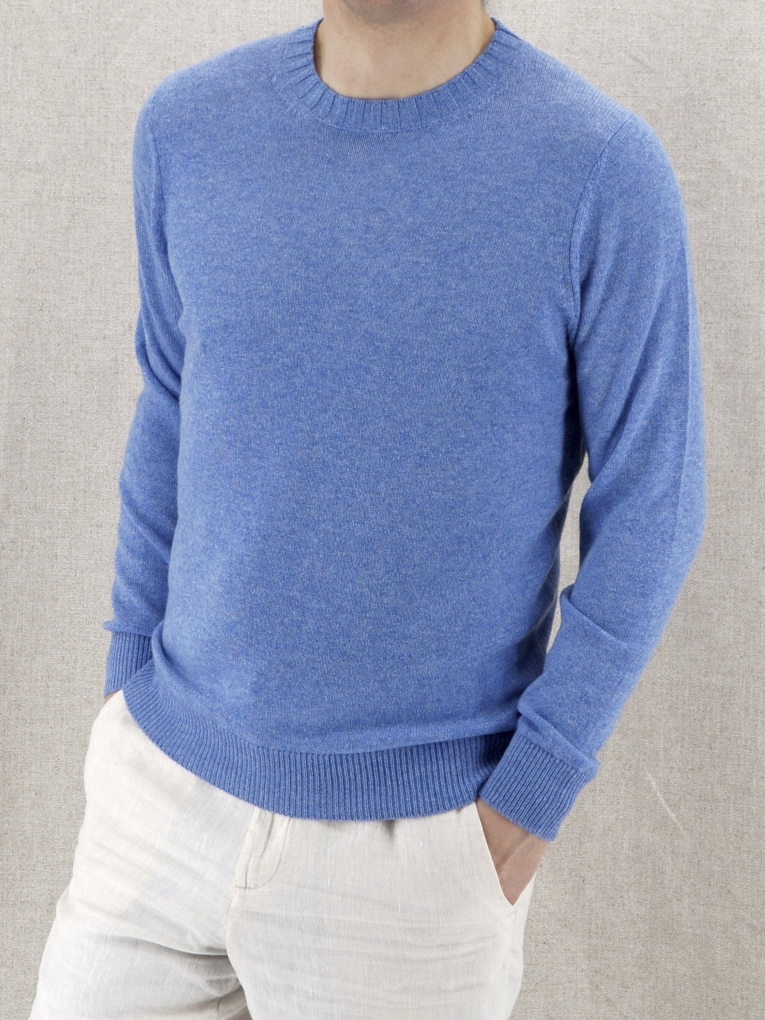 Crew Neck Nuvola Stitch 100% Cashmere