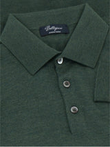 Polo in maglia Ultralight English Green 100% Lana