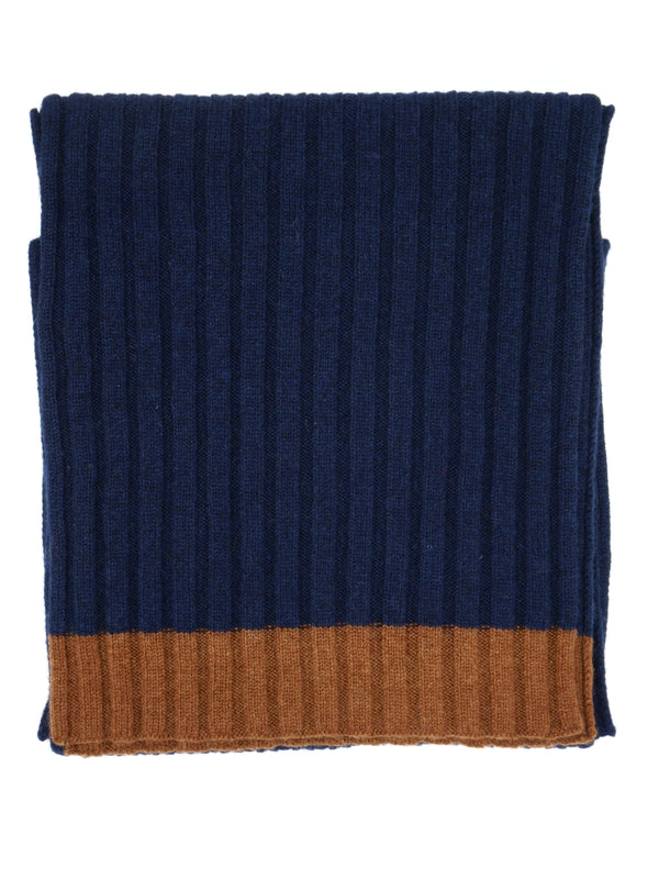 Campiglio Ribs knitted Scarf 100% Cashmere