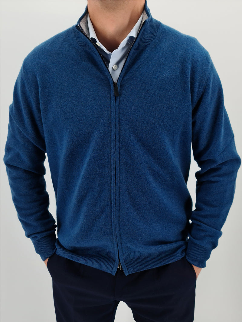 Full-Zip Tabacco 100% Cashmere