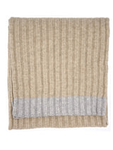 Bormio Ribs knitted Scarf 100% Cashmere