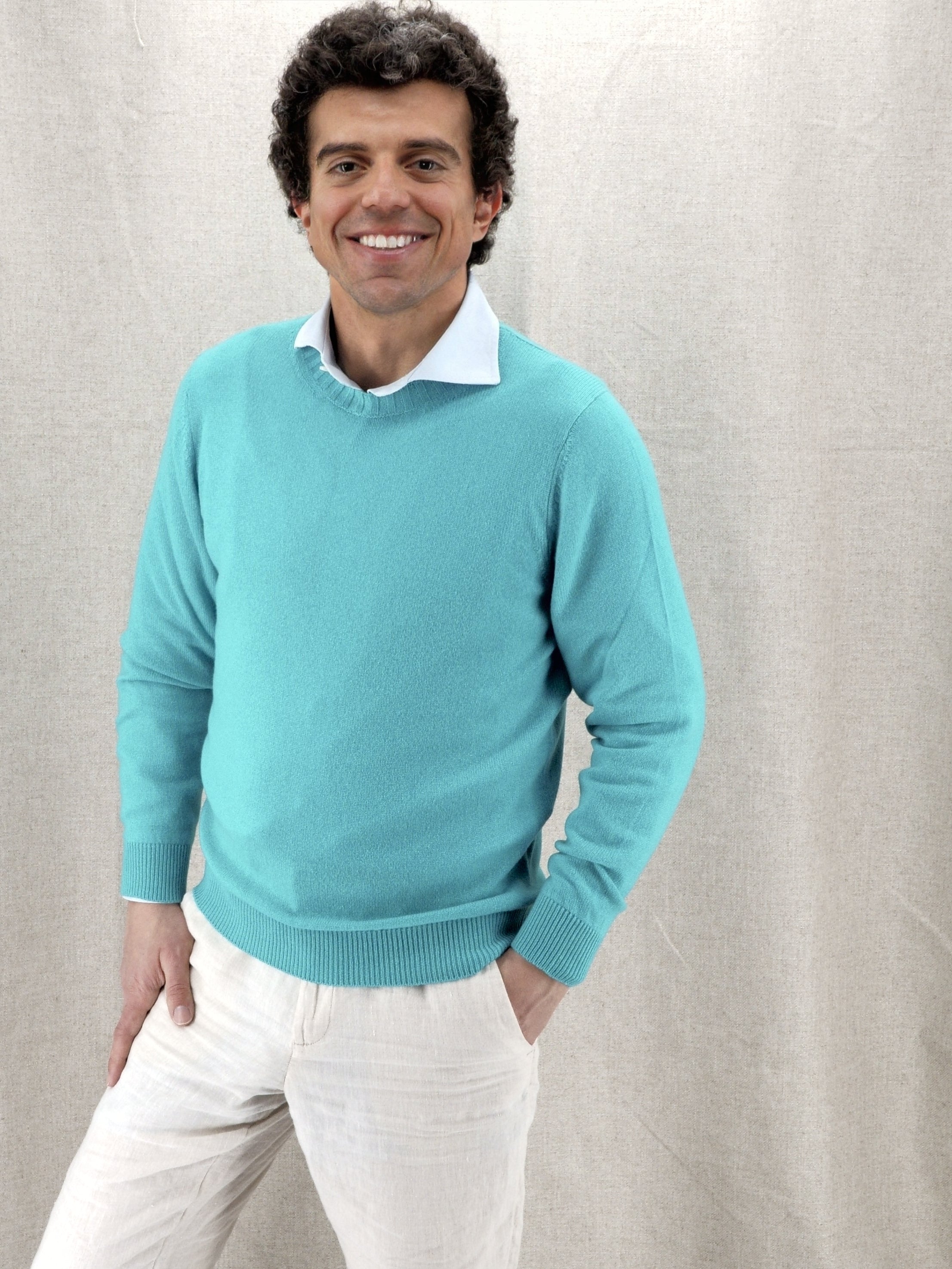 Crew Neck Nuvola Amalfi 100% Cashmere