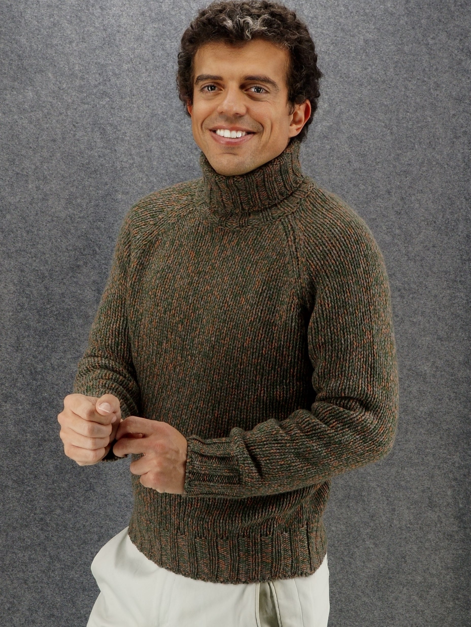 Turtleneck Moulinè Land 100% Cashmere