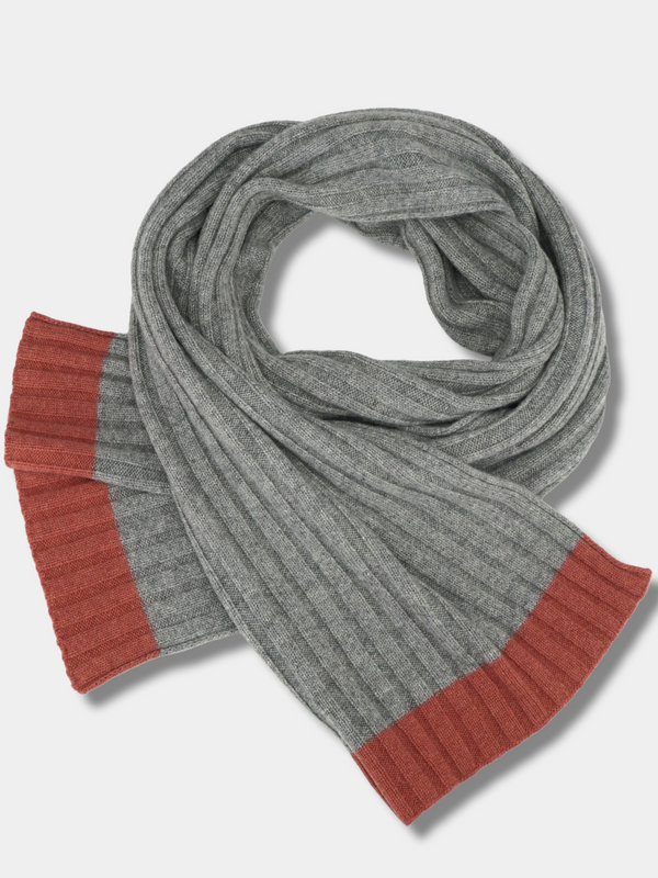 Gstaad Ribs knitted Scarf 100% Cashmere