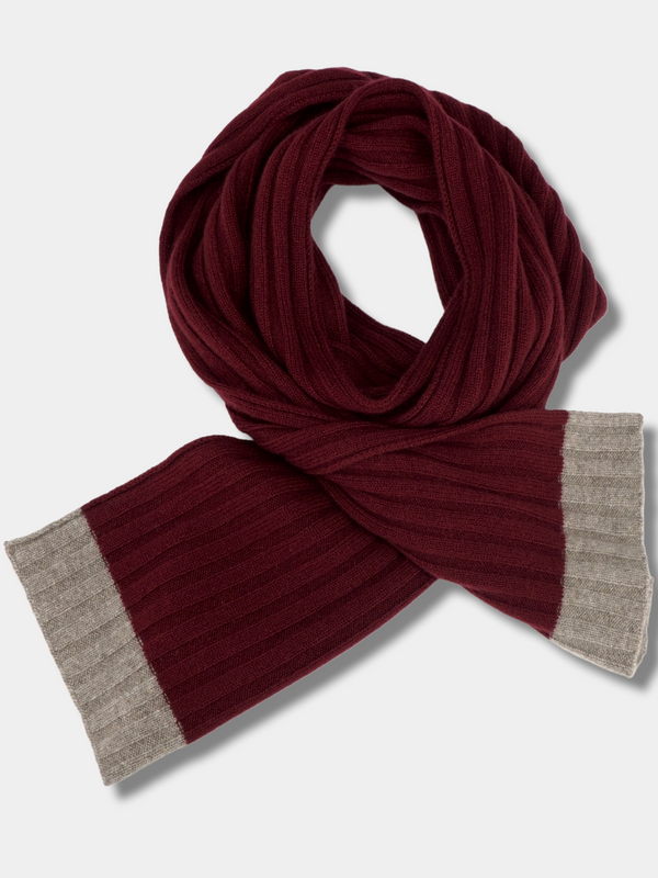 Engadina Ribs knitted Scarf 100% Cashmere