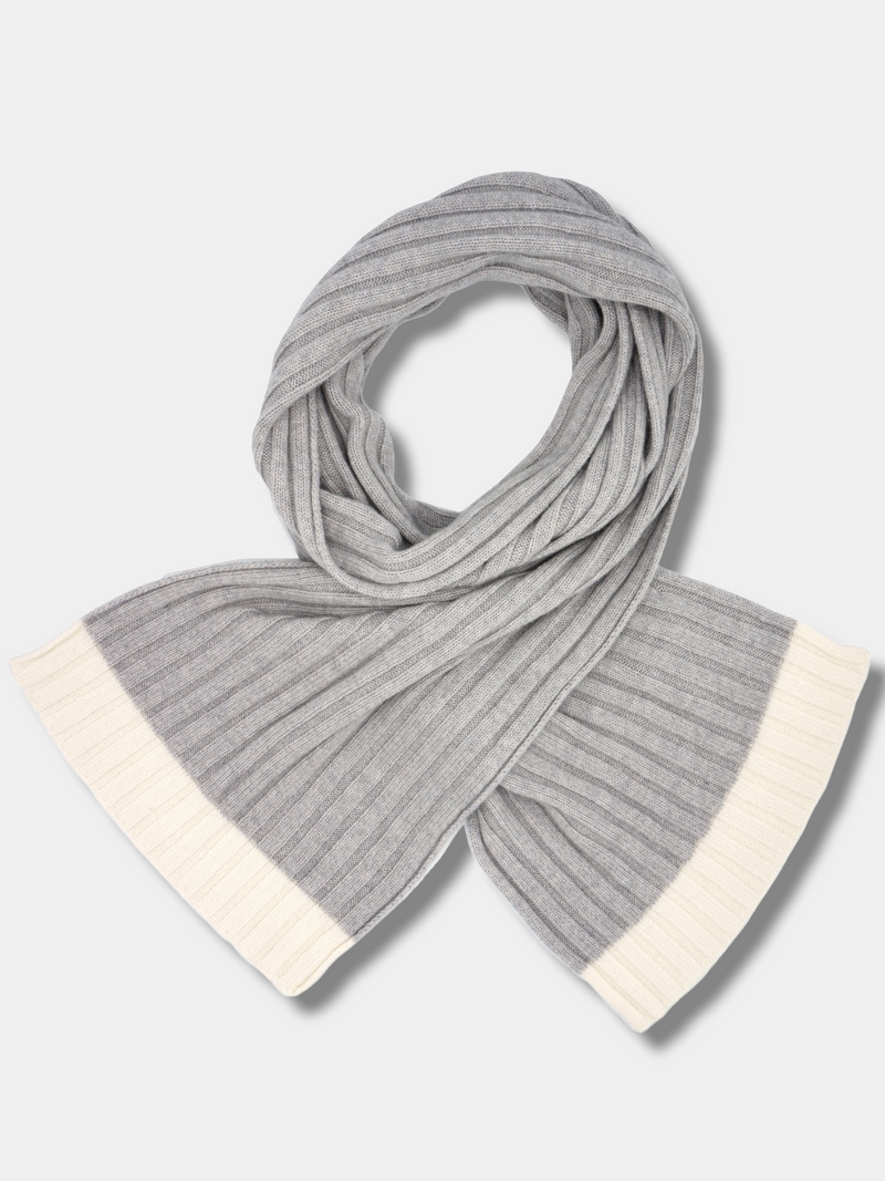 Courmayeur Ribs knitted Scarf 100% Cashmere