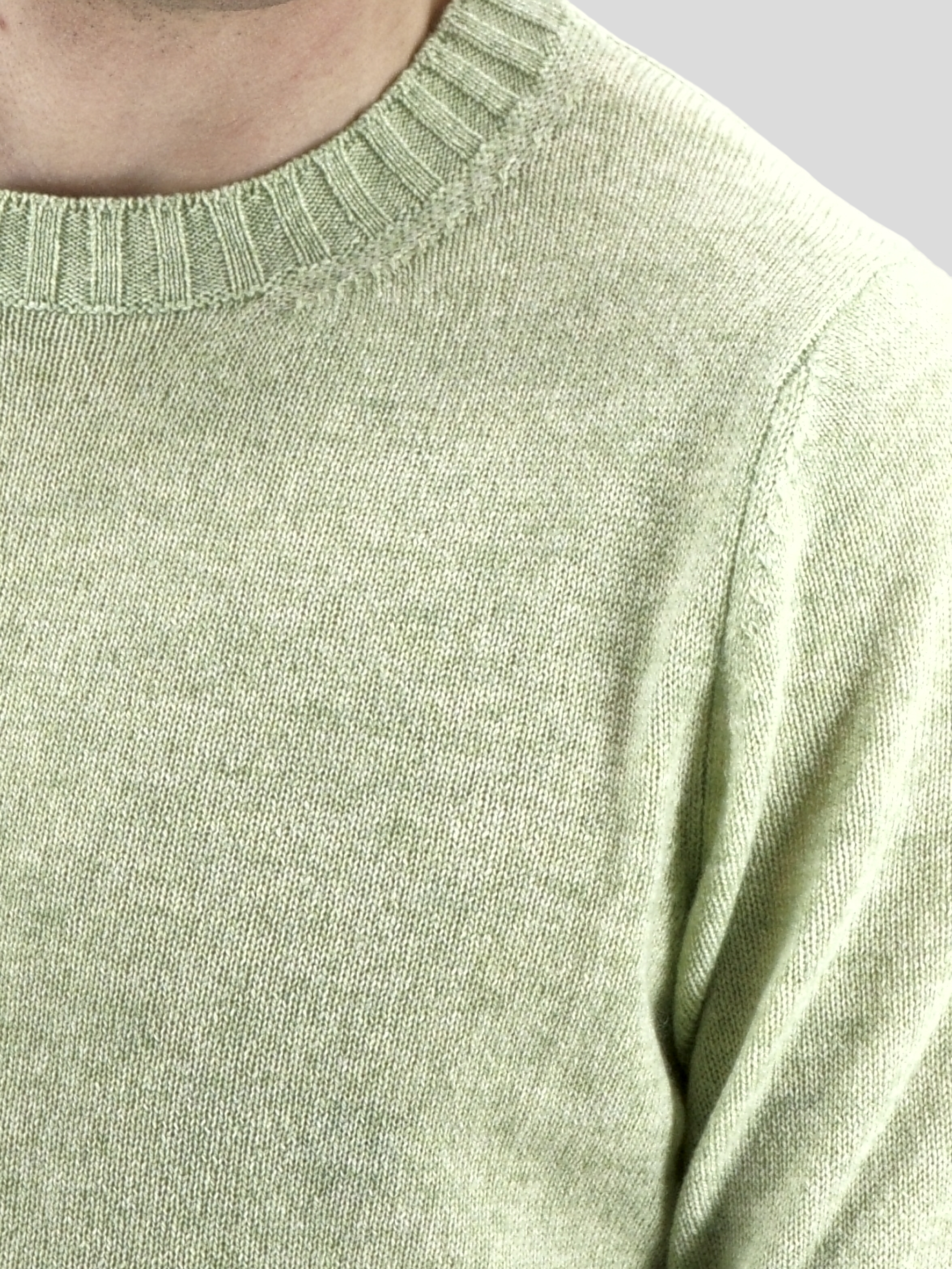 Crew Neck Nuvola Sorrel 100% Cashmere