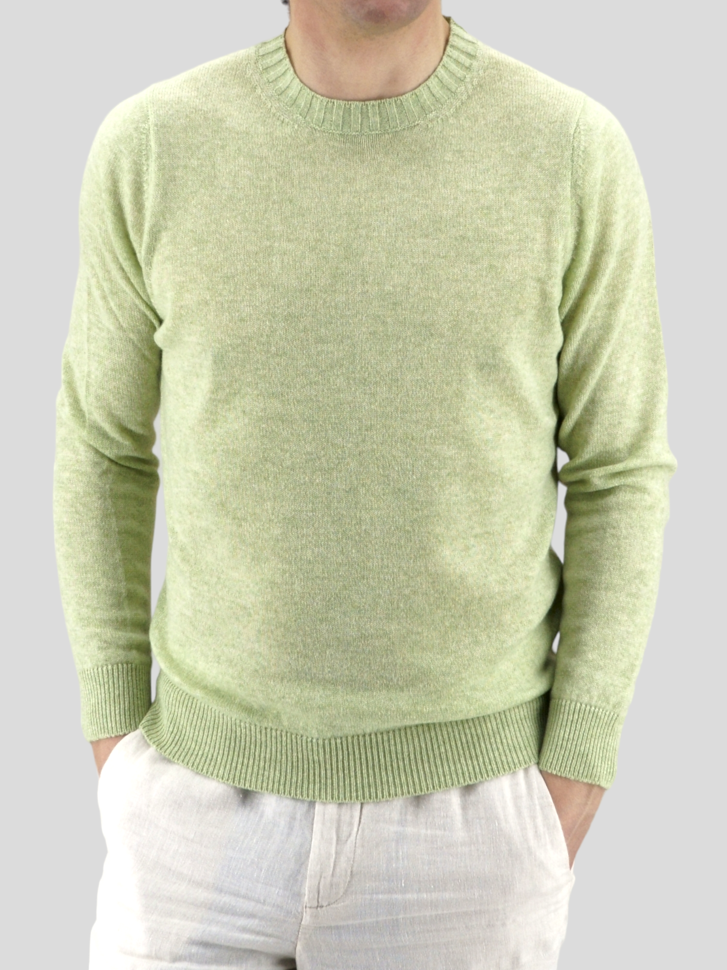 Crew Neck Nuvola Sorrel 100% Cashmere