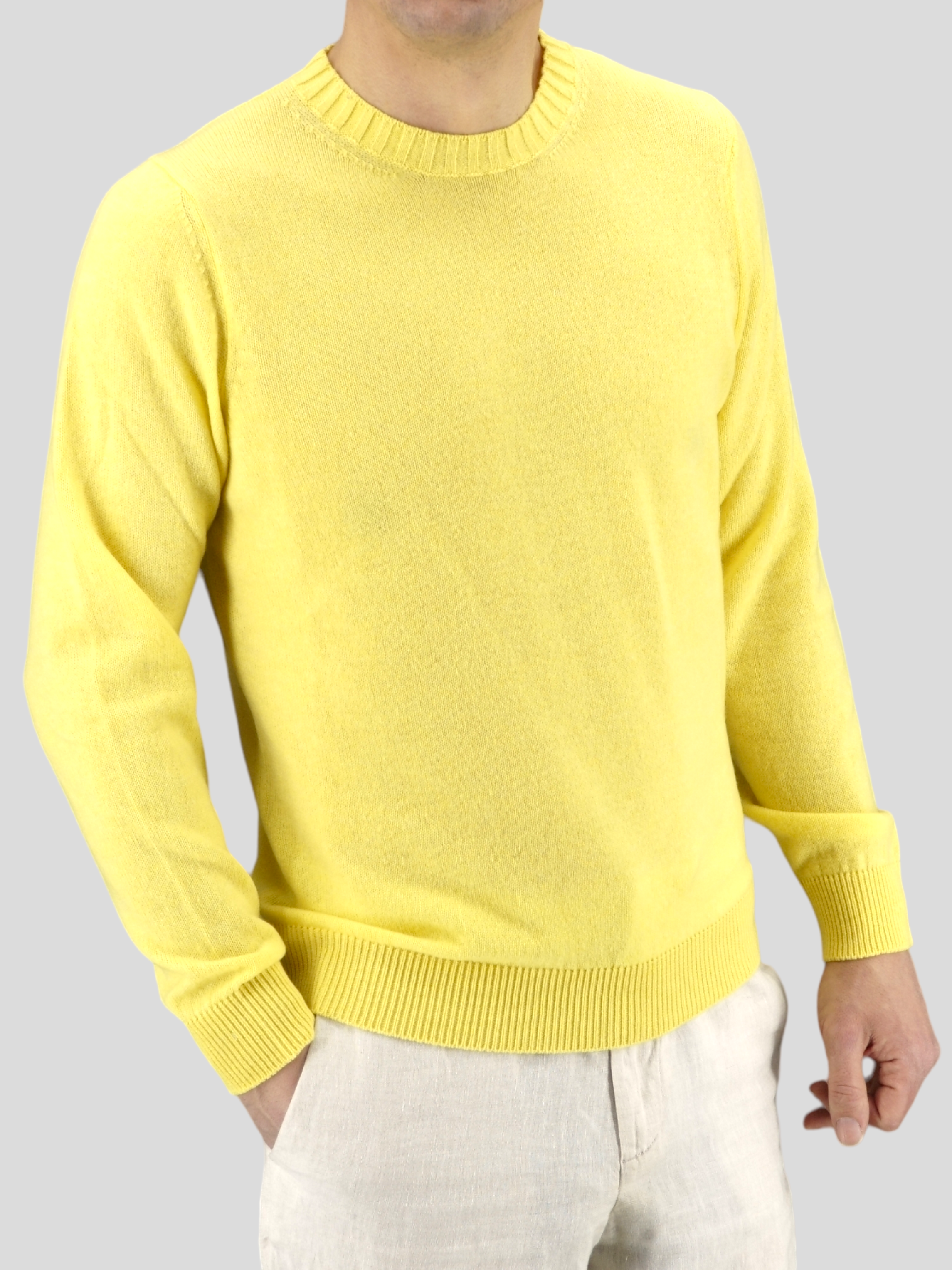 Girocollo Nuvola Limone 100% Cashmere