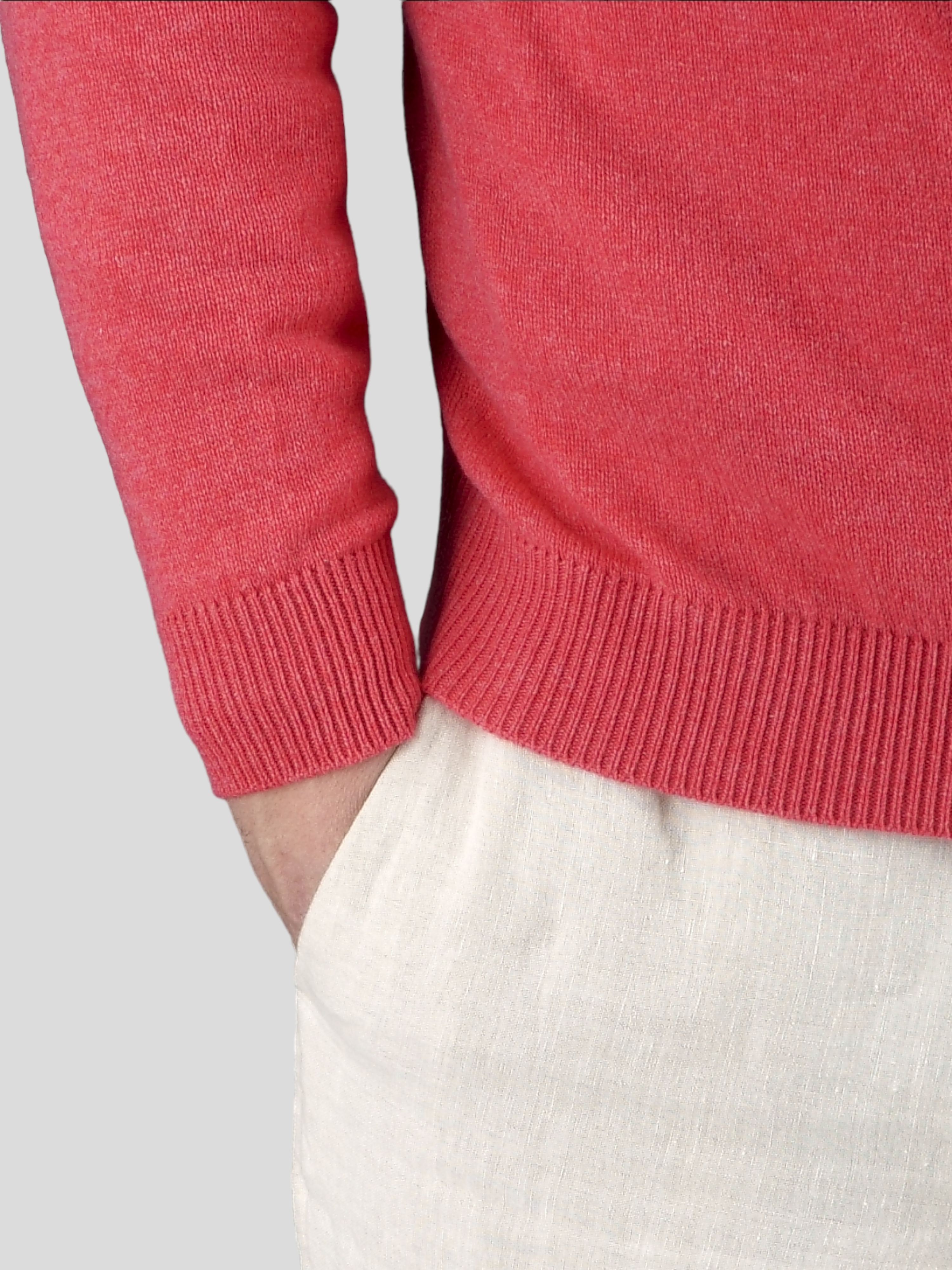 Crew Neck Nuvola Corallo 100% Cashmere